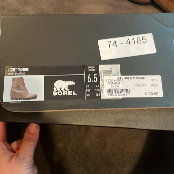 Sorel Lexie wedge- quarry size 6.5 - Picture 4 of 4